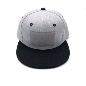 Kid's Gray and Black Hook and Loop Patch Cap